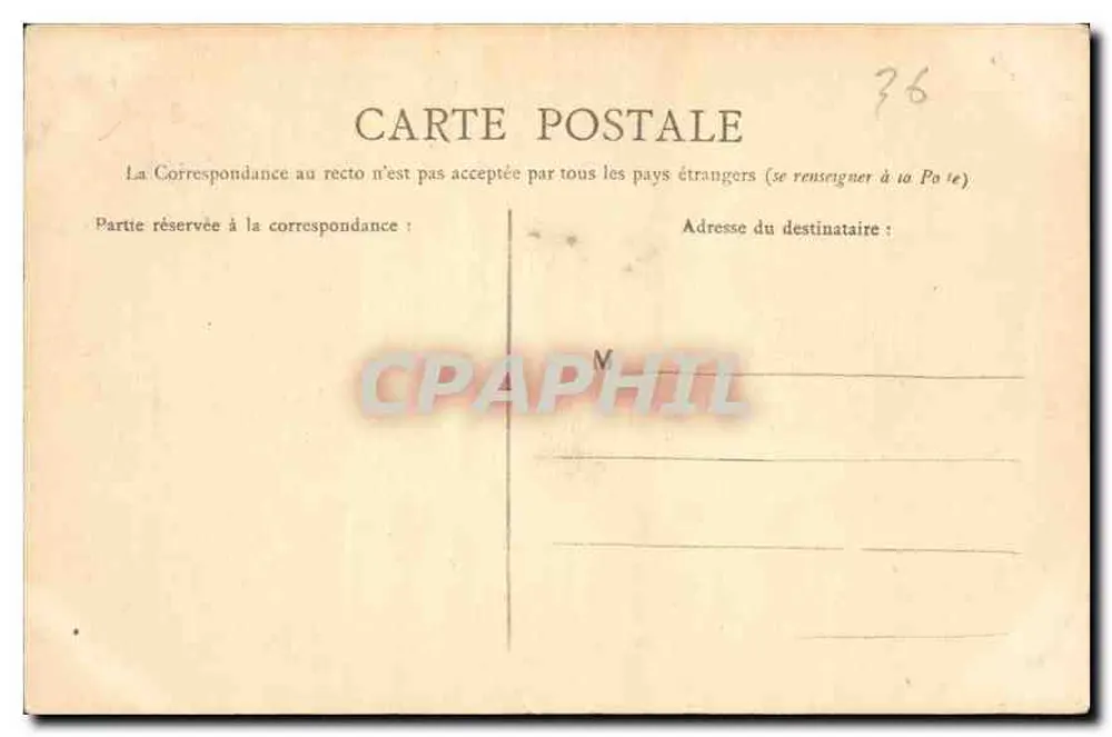 Châteauroux — Igreja de São André — Editor não identificado, número de série não visível - Verso