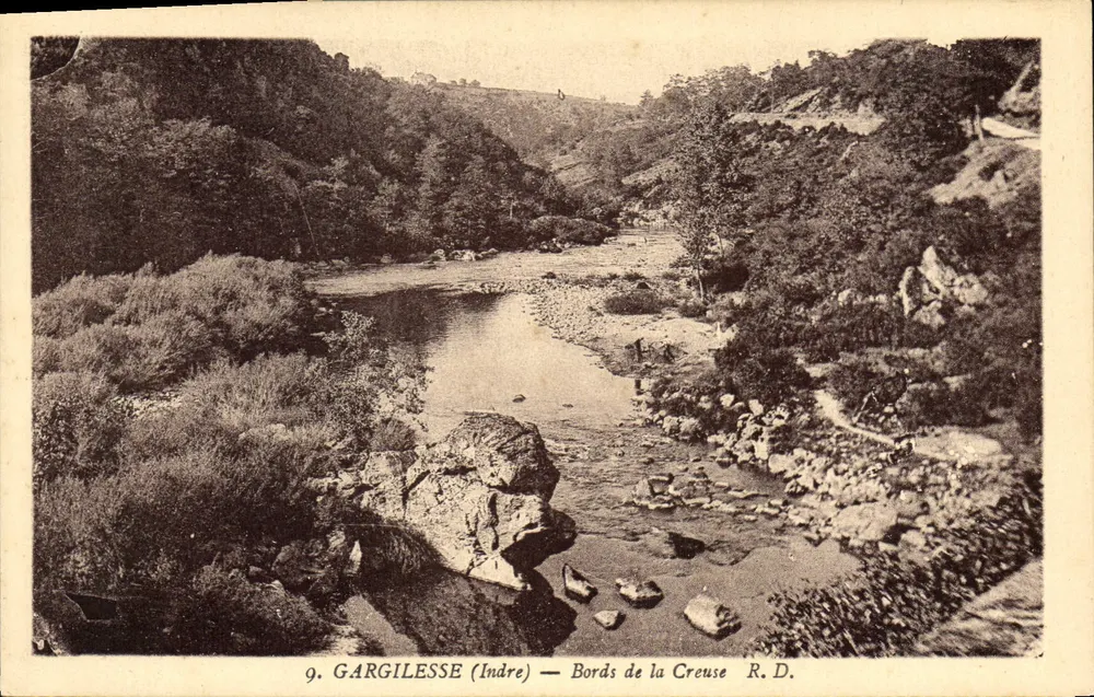 GARGILELSE (Indre) — Bordas do rio Creuse — R.D. - Frente