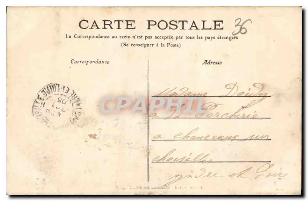 Indre — III — Castelo de Valençay — M.T. I.L. - Verso