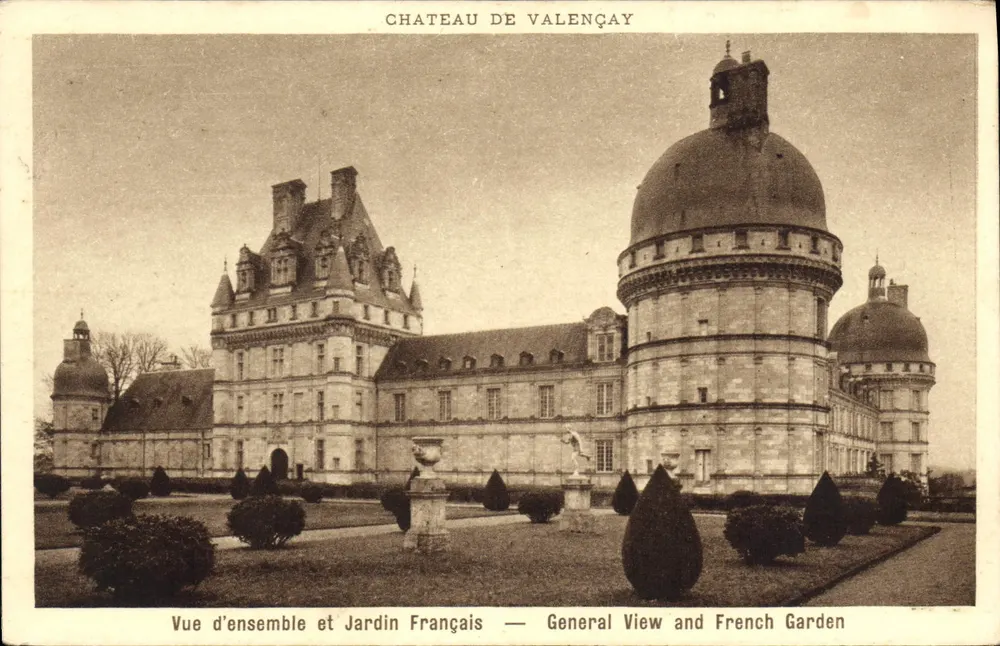 Schloss Valençay — Gesamtansicht und französischer Garten — Verlag: Imp. Brains - Paris - Vorderseite