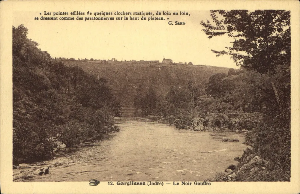 Gargilesse (Indre) — O Negro Gouffre — G. Sand - Frente