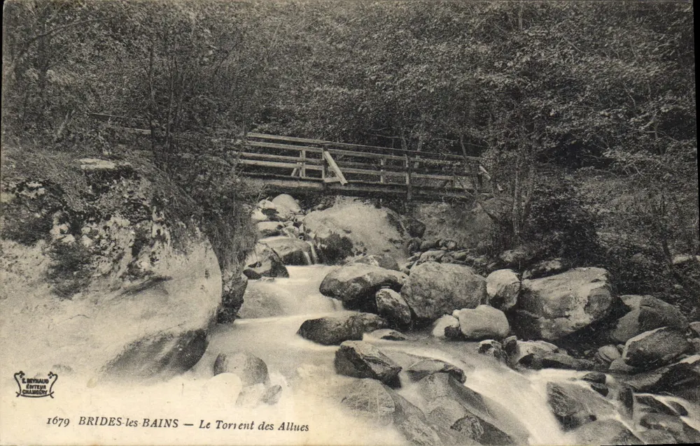 Brides-les-Bains — O Torrent das Allues — Editor L. Béthiaud, n° 1679 - Frente