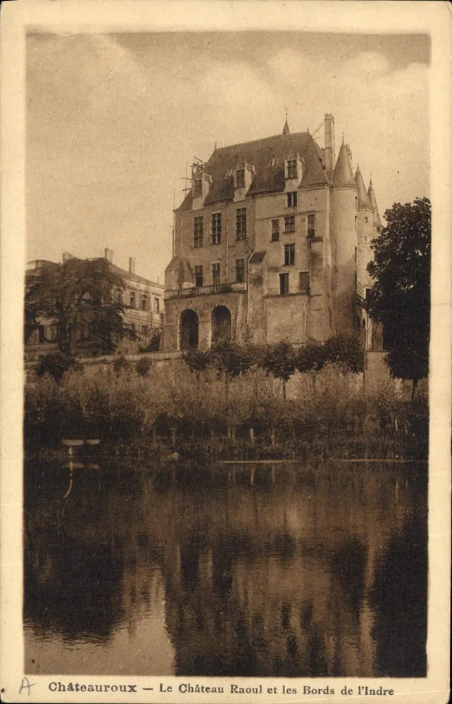 Châteauroux — Schloss Raoul und die Ufer der Indre — Verlag H. Robert, du Fason - Vorderseite