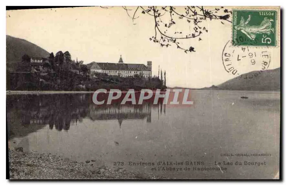 Umgebung von AIX-LES-BAINS — See Bourget und Abtei Hautecombe — Sammlung L. Grimal, Chambéry - Vorderseite