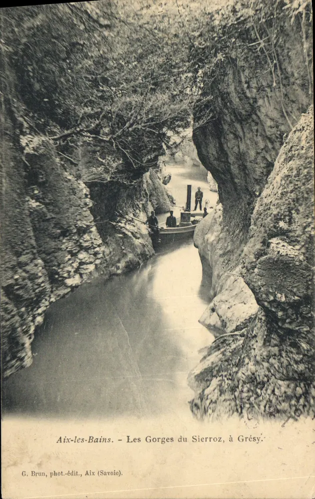 Die Sierroz-Schlucht bei Grésy — Aix-les-Bains — G. Brun Fotoverlag, Aix (Savoie) - Vorderseite