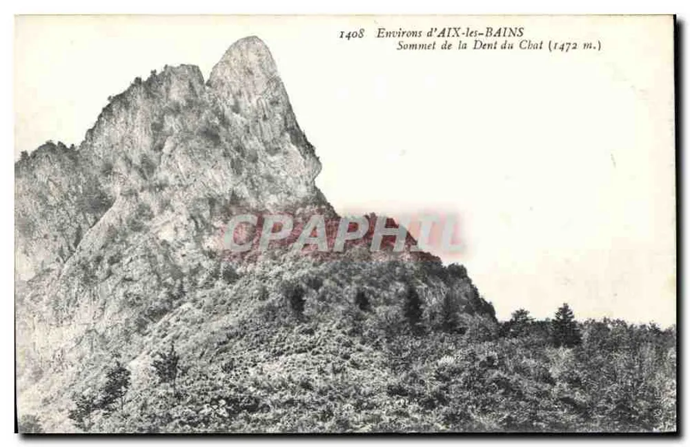 Sommet de la Dent du Chat (1472 m.) — Entorno de Aix-les-Bains — Editor E. Reynaud, Chambery, n° 1408 - Anverso