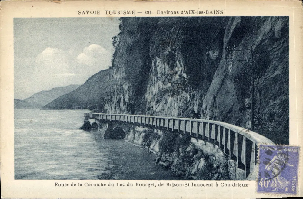 Rodovia da Corniche do Lago de Bourget — Perto de Aix-les-Bains — Savoie Tourisme — n°894 - Frente