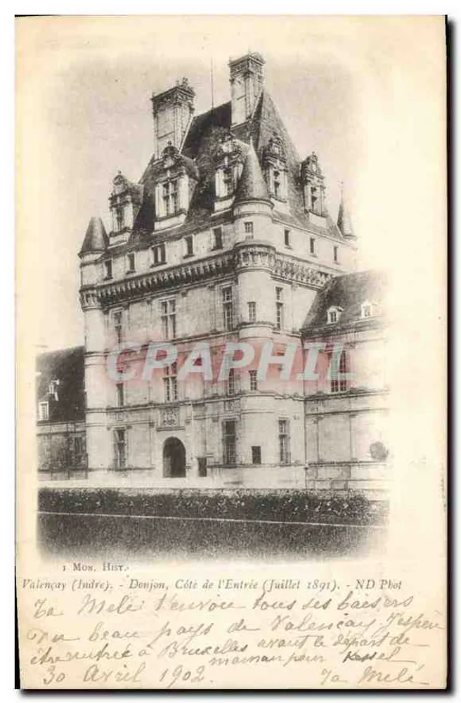 Palençay (Indre) — Castelo, lado da entrada (julho 1891) — ND Phot - Frente