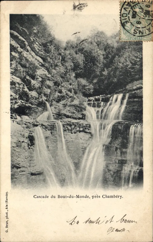 Cascata do Fim do Mundo, perto de Chambéry — G. Brun, fot. Aix (Savoie) - Frente