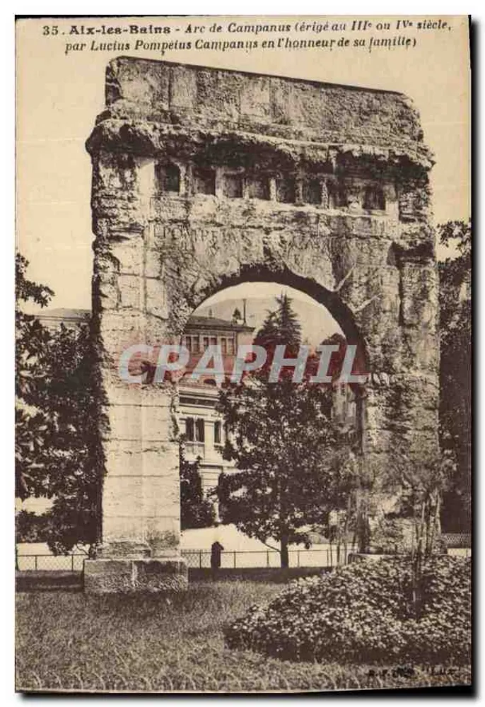 Aix-les-Bains - Arco de Campanus (erigido no III ou IV século, por Lucius Pompeius Campanus em homenagem à sua família) - Frente