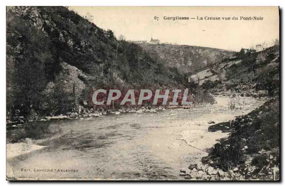 Gargilesse — Die Creuse von der Schwarzen Brücke aus — Edit. Langlois Argenton - Vorderseite