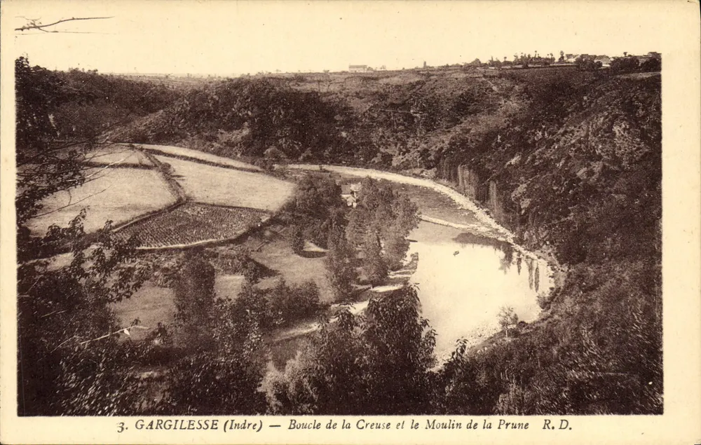 Gargilesse (Indre) — Schleife der Creuse und die Mühle der Prune — R.D. - Vorderseite