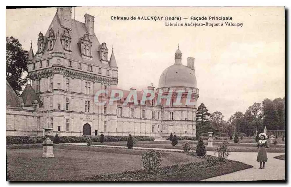 Castelo de Valençay (Indre) — Facha Principal — Livraria Andejean-Buquet em Valençay - Frente