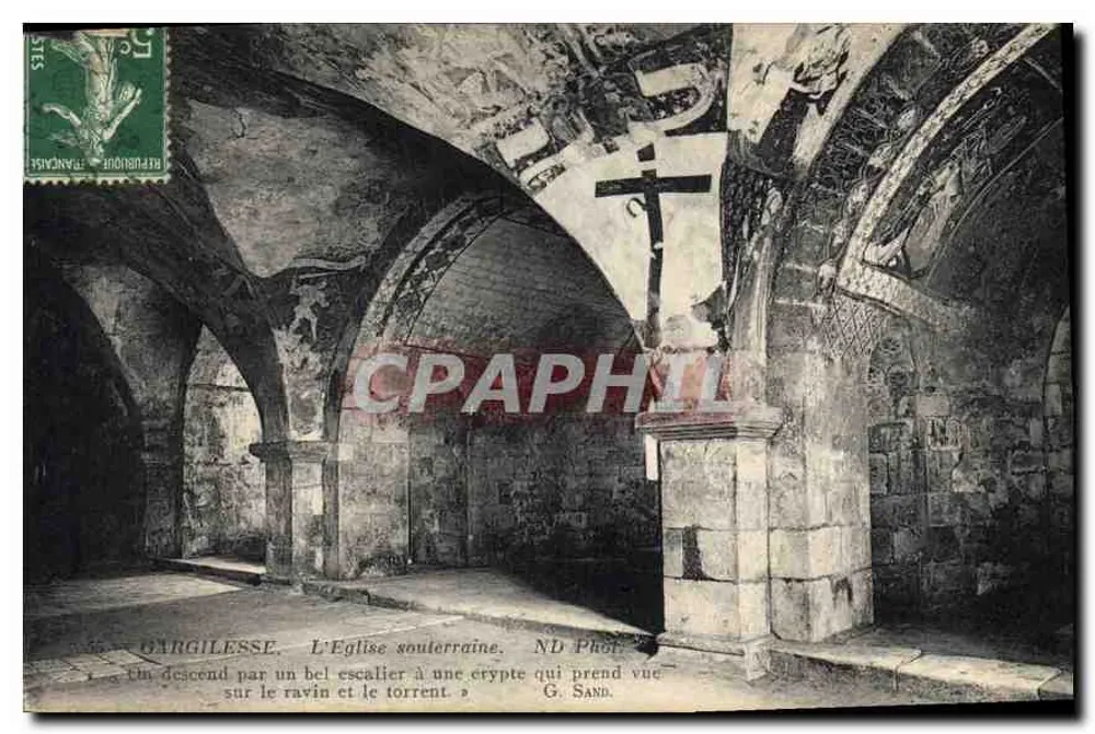 Gargilesse — A Igreja subterrânea — ND Fot. G. Sand - Frente
