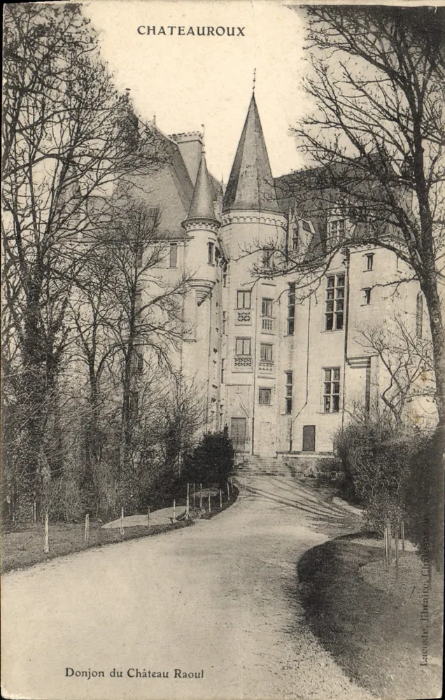 Castelo Raoul — Torre do Castelo Raoul em Châteauroux — Lacoste, Impressor, Châteauroux - Frente