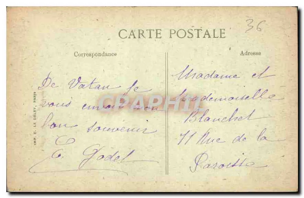 Castelo de Valençay (Indre) — Fachada principal — Coll. Guillot, Valençay - Verso
