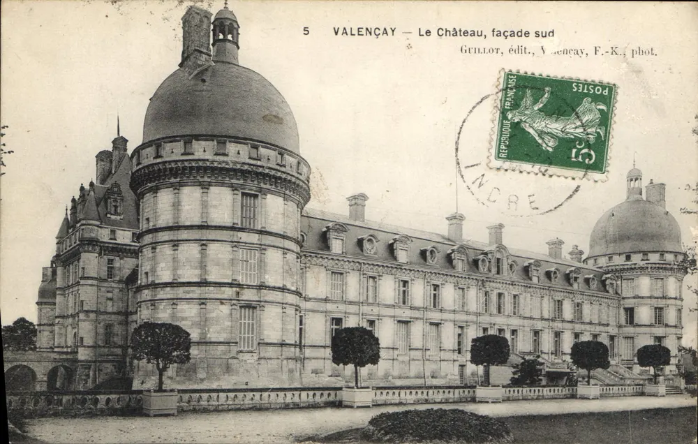 Valençay — O Castelo, fachada sul — Guillot, editor, Valençay, F.-K., fot. - Frente