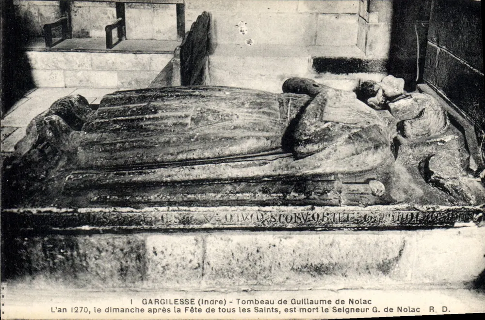 Gargilesse (Indre) — Grab von Guillaume de Nolac — R. D. - Vorderseite