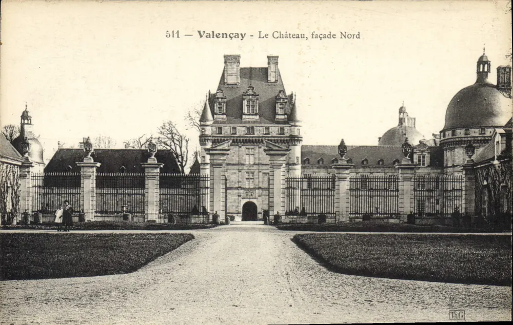 Valençay - O Castelo, fachada Norte — série 511 — editor Th.G. - Frente