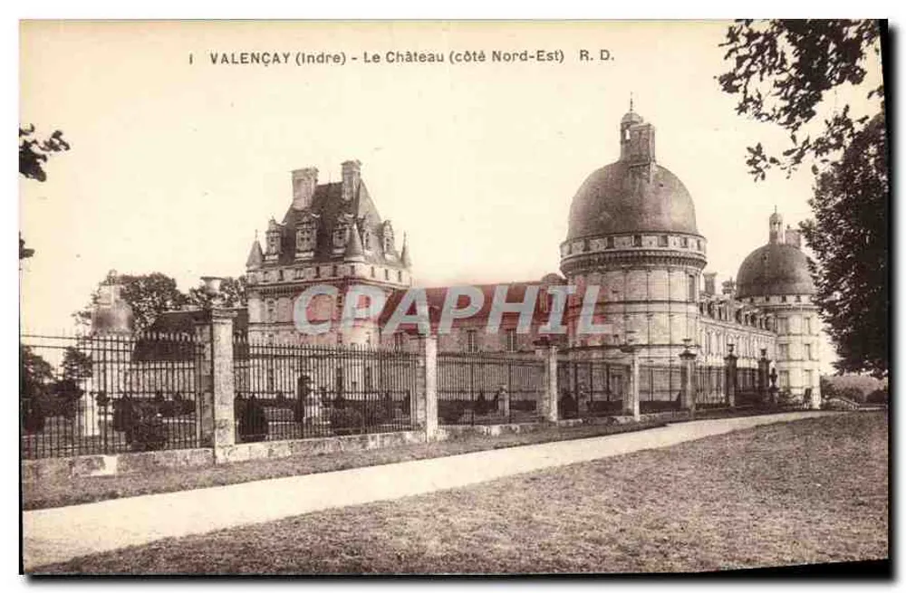 Valençay (Indre) — Das Schloss (Nord-Ostseite) — R. D. - Vorderseite