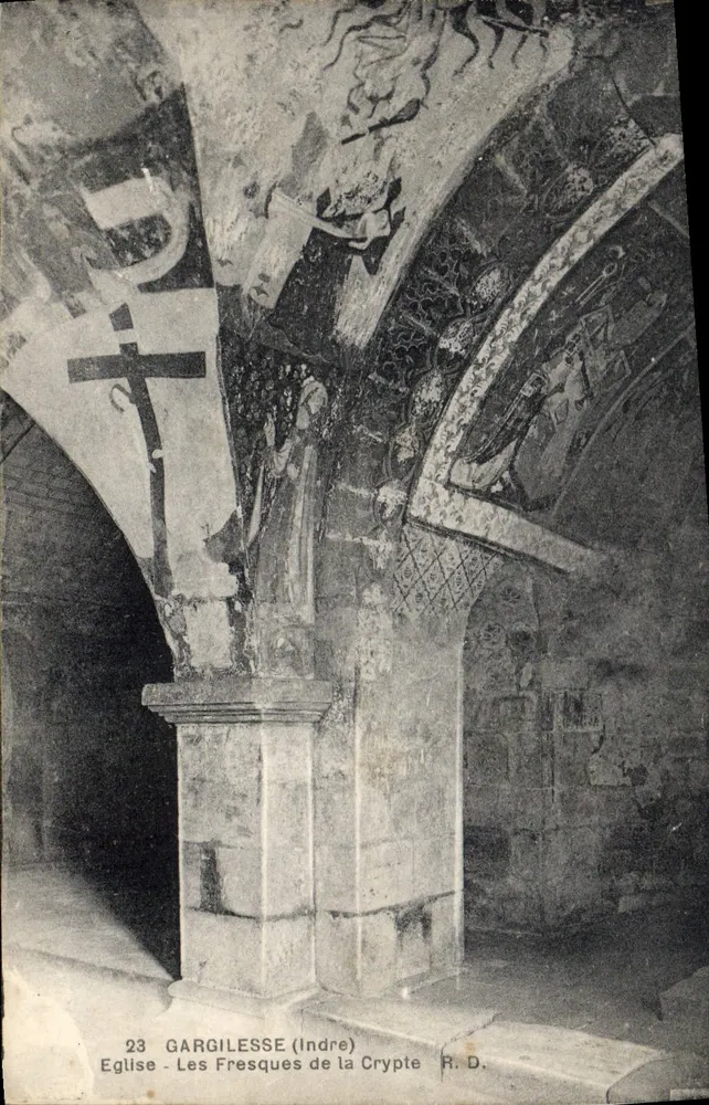 Gargilesse (Indre) — Die Fresken der Kirchenkrypta — R. D. - Vorderseite