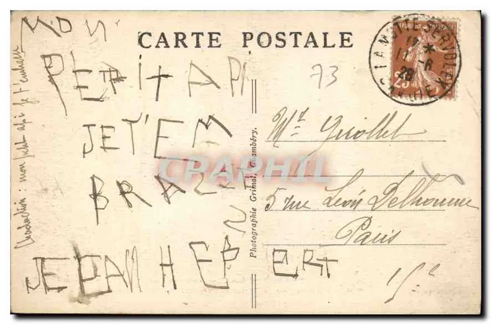 Abtei Haute-Côme — Umgebung von Aix-les-Bains (Savoie) — n° 273 bis - Rückseite