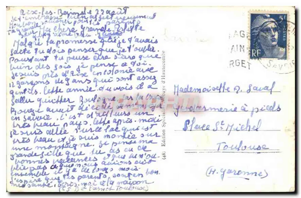 Abadia de Haute-Côme — Fachada do mosteiro — Edição Especial (48) / H. Garonne - Verso