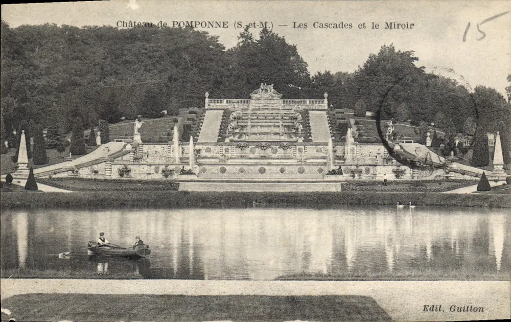 Schloss POMPONNE (S.-et-M.) — Die Wasserfälle und der Spiegel — Edit. Guillon - Vorderseite