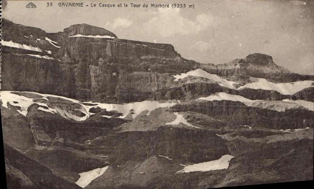 Gavarnie - Der Helm und die Marboré-Turm (3253 m) — Antike Ansichtskarte n°35 — Verleger nicht sichtbar - Vorderseite