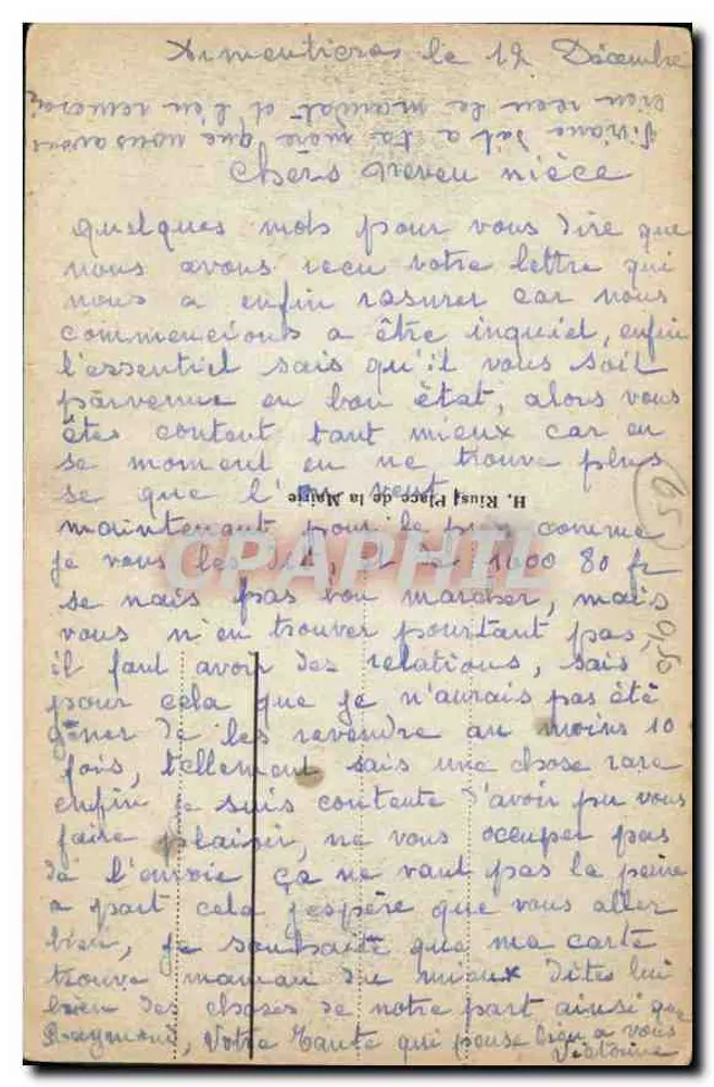 Cauterets - Cachoeiras de Lutour — editor não identificado, n° de série 56 - Verso