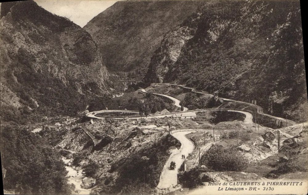 Estrada de Cauterets a Pierreffitt - O Límaçon - B'R - 3130 - Frente