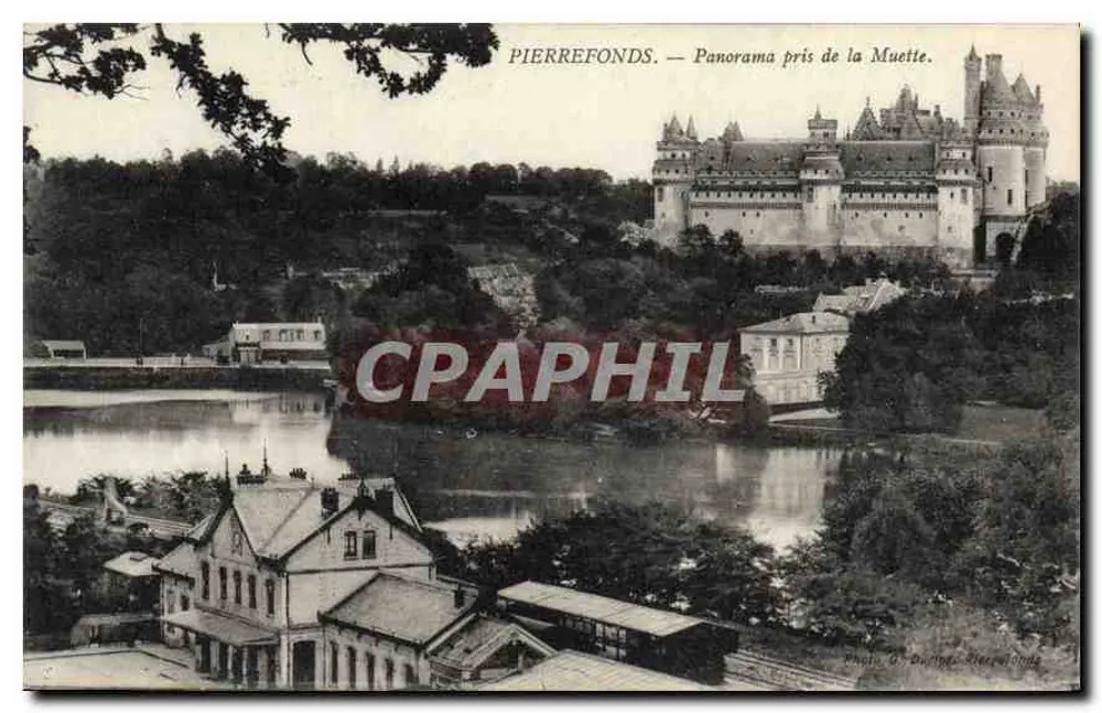 Pierrefonds — Panorama tirado da Muette. — Foto G. Barthe, Pierrefonds - Frente