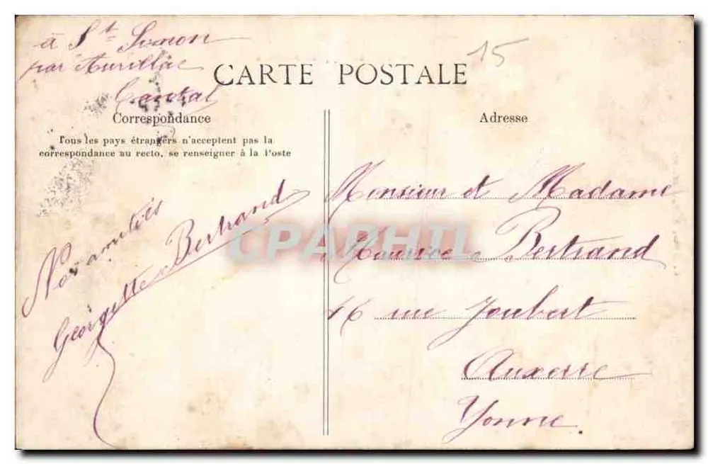 Schloss Cailllac, nahe Aurillac — Das pittoreske Cantal, n°316 - Rückseite