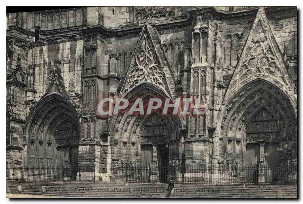 Meaux — A Catedral. Portal ocidental. Século IX — A. D. Fot. - Frente