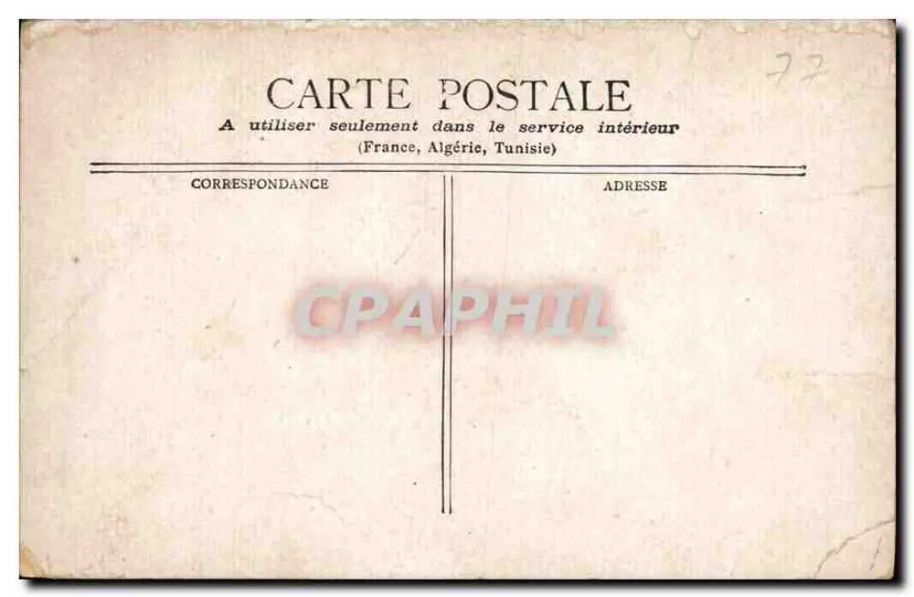 O Castelo de Fontainebleau — vista dos jardins e do parque — editor não identificado - Verso
