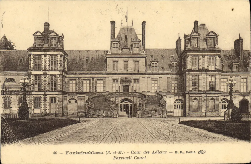 Fontainebleau — Cour des Adieux — B.F., Paris - Vorderseite