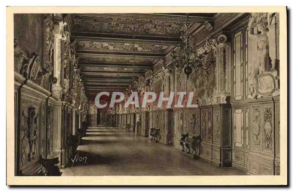 Schloss Fontainebleau — Galerie François Ier — Kunstausgabe YVON, Paris - Vorderseite