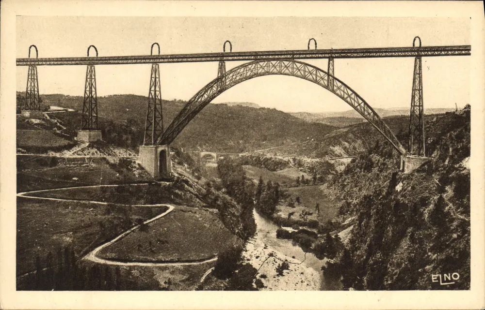 Het Grote Viaduct van Garabit — Dal van de Truyère — Artistieke uitgave Léon Margerit, n° 5325 - Voorkant