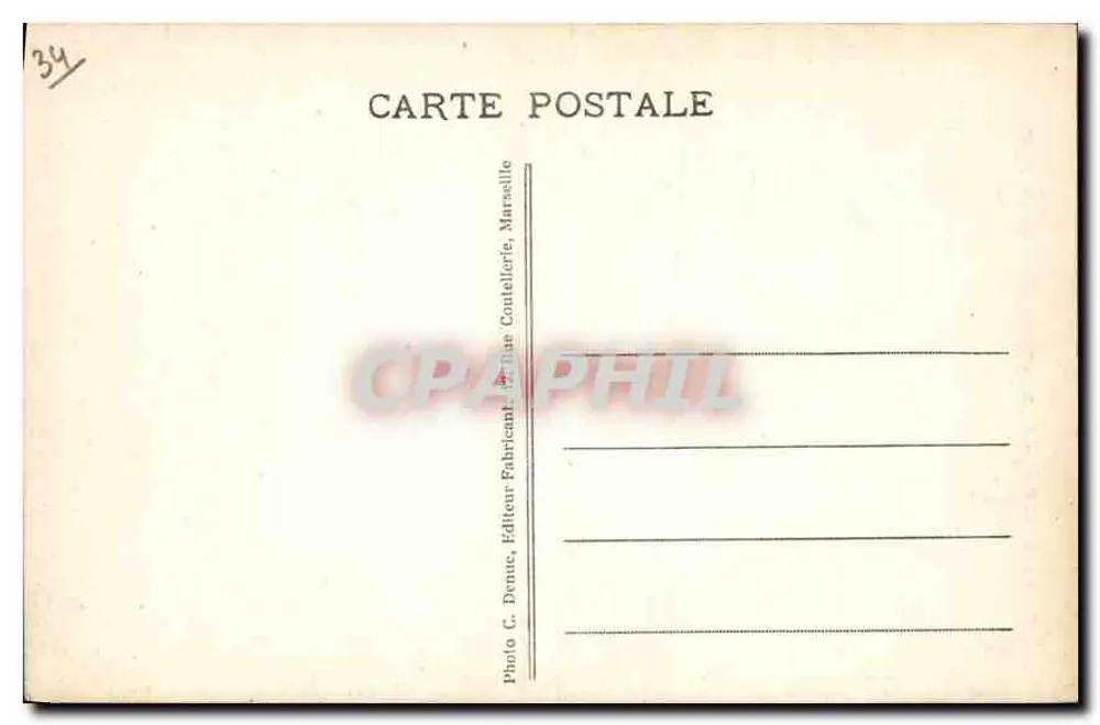 Montpellier — Beeld van Lodewijk XIV — Uitgever C. Donuc, Marseille - Achterkant
