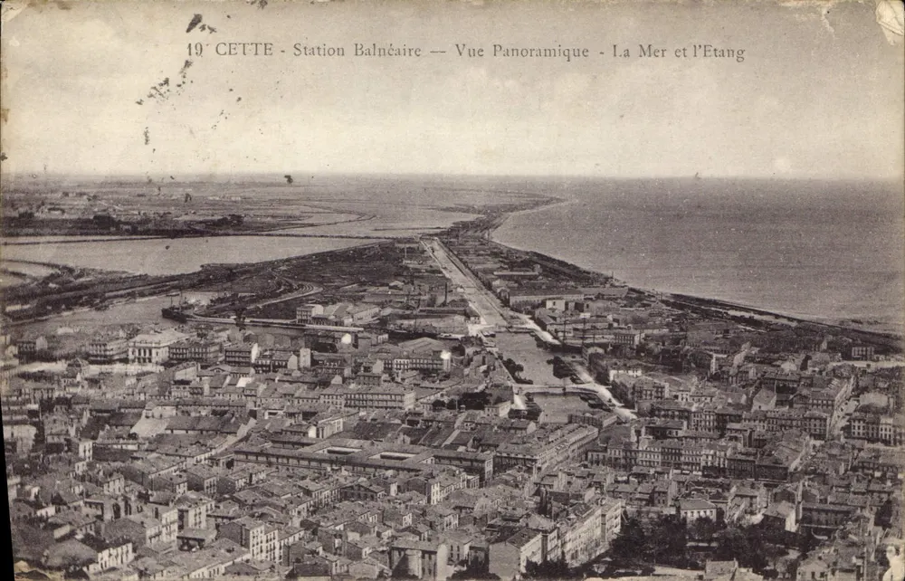CETTE - Badeort — Panoramablick — Das Meer und der See — Verlag: 19° CETTE - Vorderseite