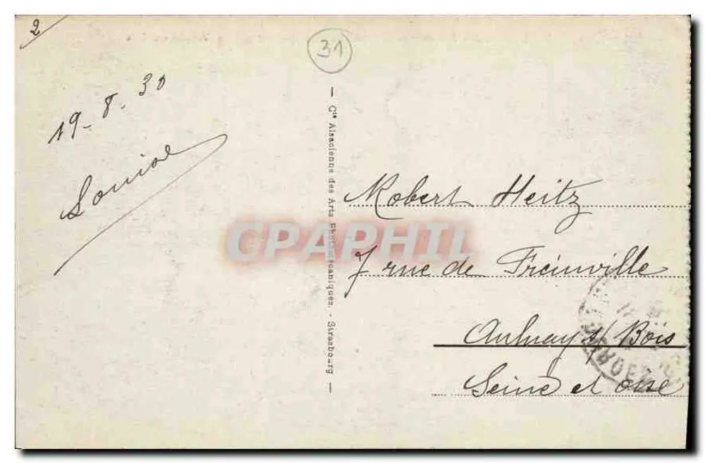 Luchon - Panorama vom Superbagnères über das Tal des Lys — Antike Ansichtskarte Nr. 76, Verlag Antike Ansichtskarte - Rückseite