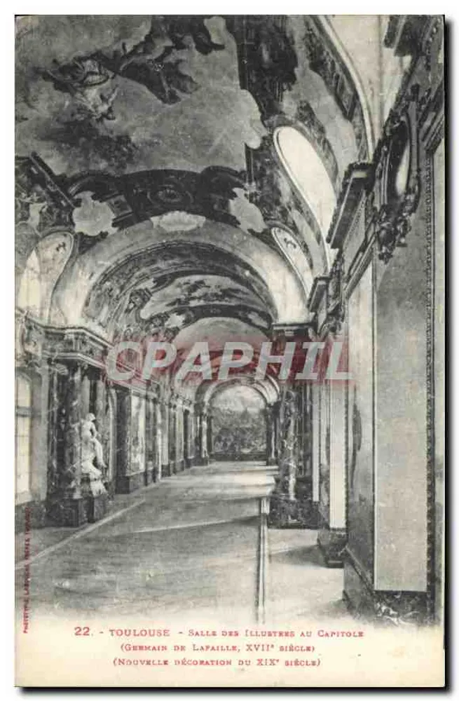 Toulouse - Saal der Ehrwürdigen am Capitole — (Gérmain de Lapaille, 17. Jahrhundert, neue Ausstattung des 19. Jahrhunderts) - Vorderseite