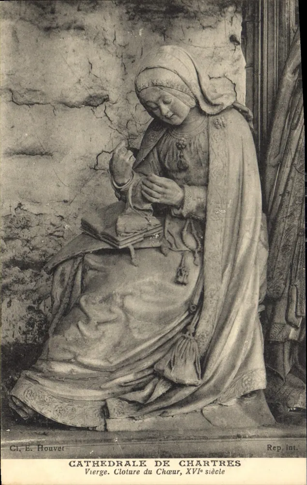 Virgem. Fechadura do Coro, Século XVI — Catedral de Chartres — Cl. E. Houvet - Frente