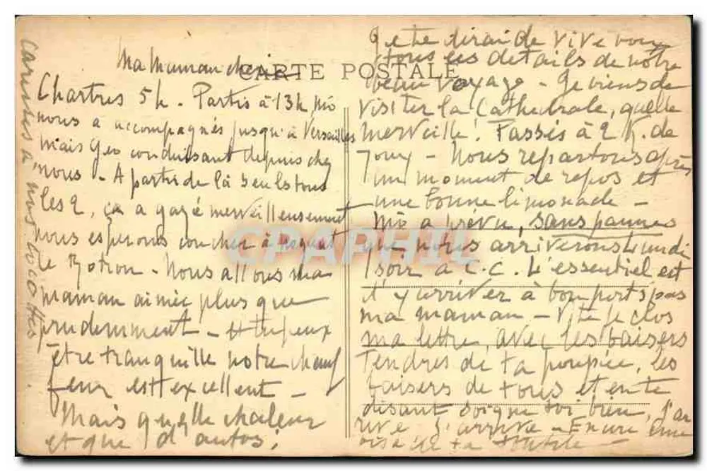 Chartres (E.-et-L.) - A Catedral (Lado Sul) — Editor E.-et-L., n° 60 - Verso