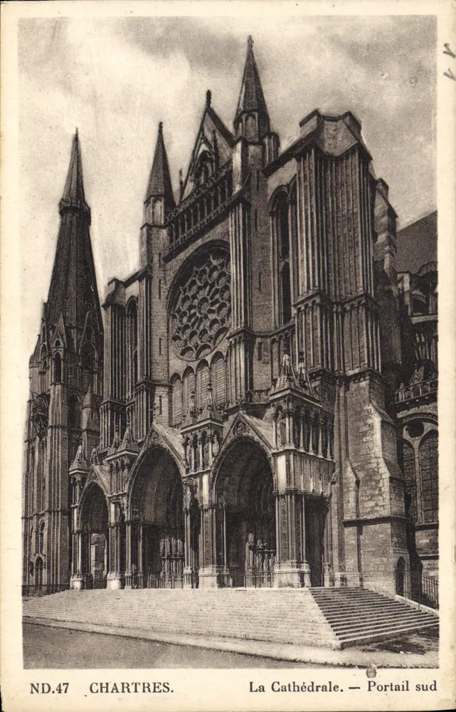 Chartres — La Catedral — Portal sur — ND.47 - Anverso