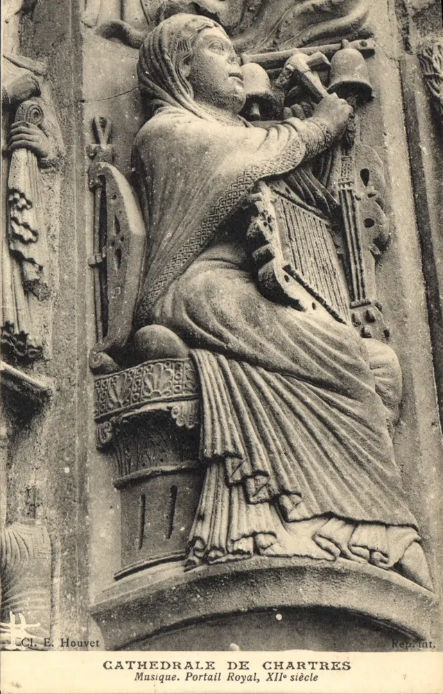 Musik — Königstor — Kathedrale von Chartres, 12. Jahrhundert — E. Houvet - Vorderseite