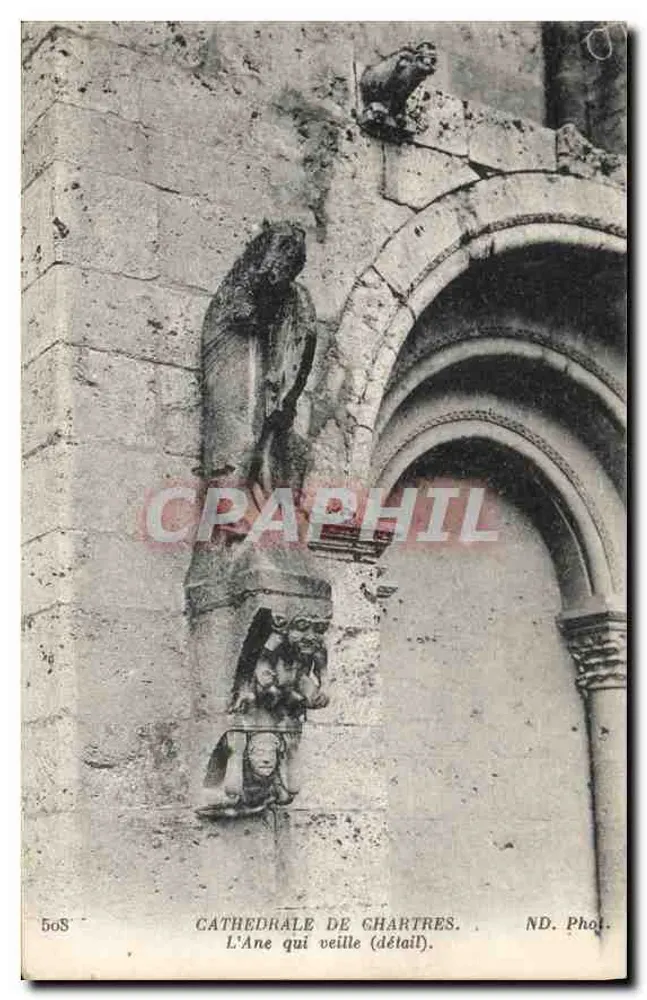 Kathedrale von Chartres — Die Wache Anne (Detail) — ND. Fot. - Vorderseite