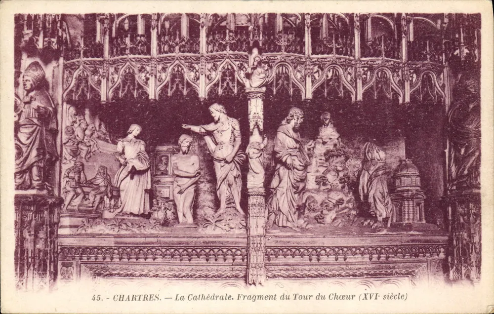 Chartres — Die Kathedrale. Fragment des Chorumschritts (16. Jahrhundert) - Vorderseite