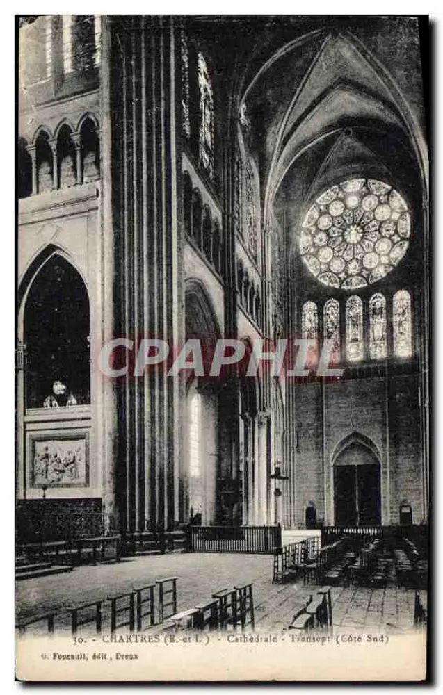 Chartres (R. e L.) - Catedral - Trifólio (Lado Sul) - Frente