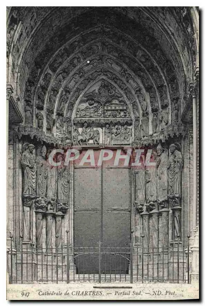 Catedral de CHARTRES — Portal Sul — ND. Fot. n° 947 - Frente